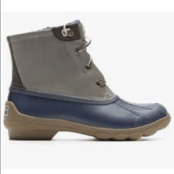 New Sperry Women's Rainboots Syren Gulf Ankle Duck Boots Grey Rubber 10 STS80525 - Picture 2 of 9